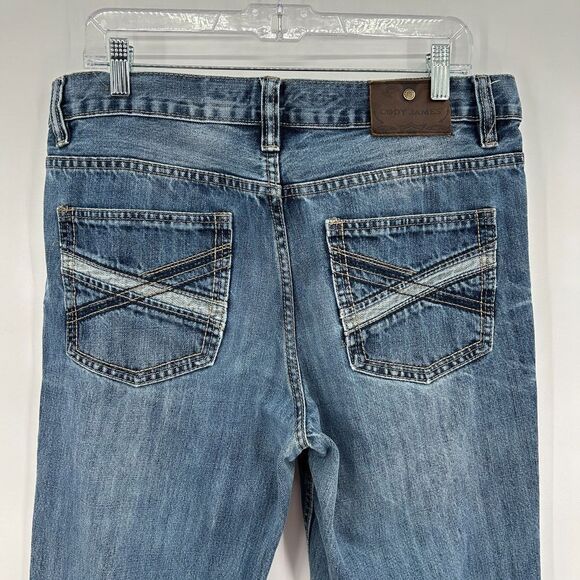 CODY JAMES Men's Straight Leg Embroidered Pocket Denim Blue Jeans Size 33 x 36 - Picture 5 of 8